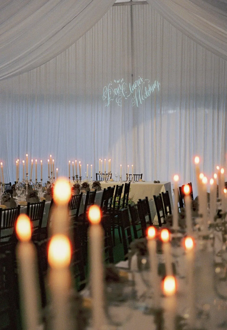 Allely Estate wedding reception captured on film
