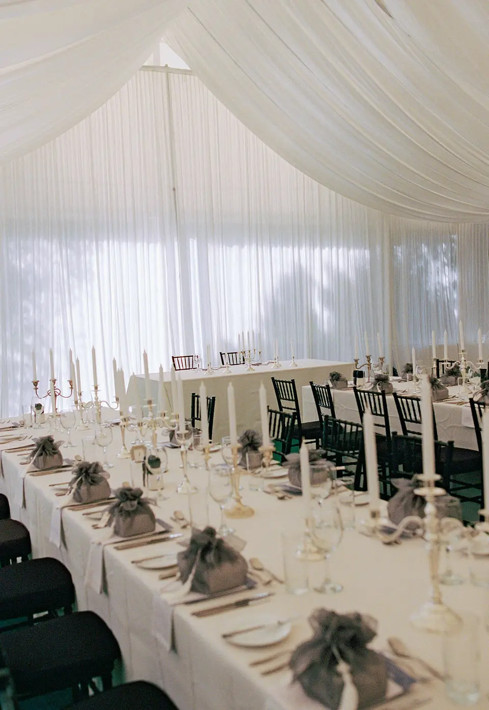 Outdoor ceremony at Allely Estate captured on film