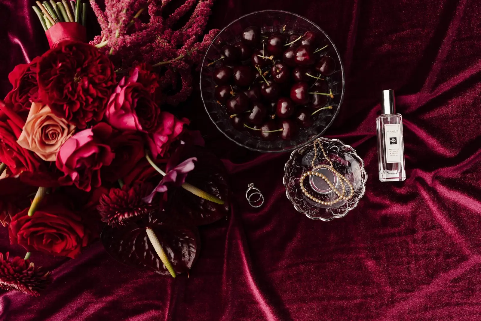 Romantic wedding reception styling with flowers and candles in Auckland